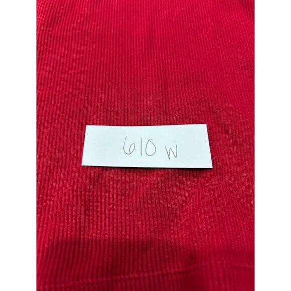 Lauren Ralph Lauren Long Sleeve Lace Up Polo Shirt Red Sz Large Cozy Knit Cotton - Picture 8 of 9